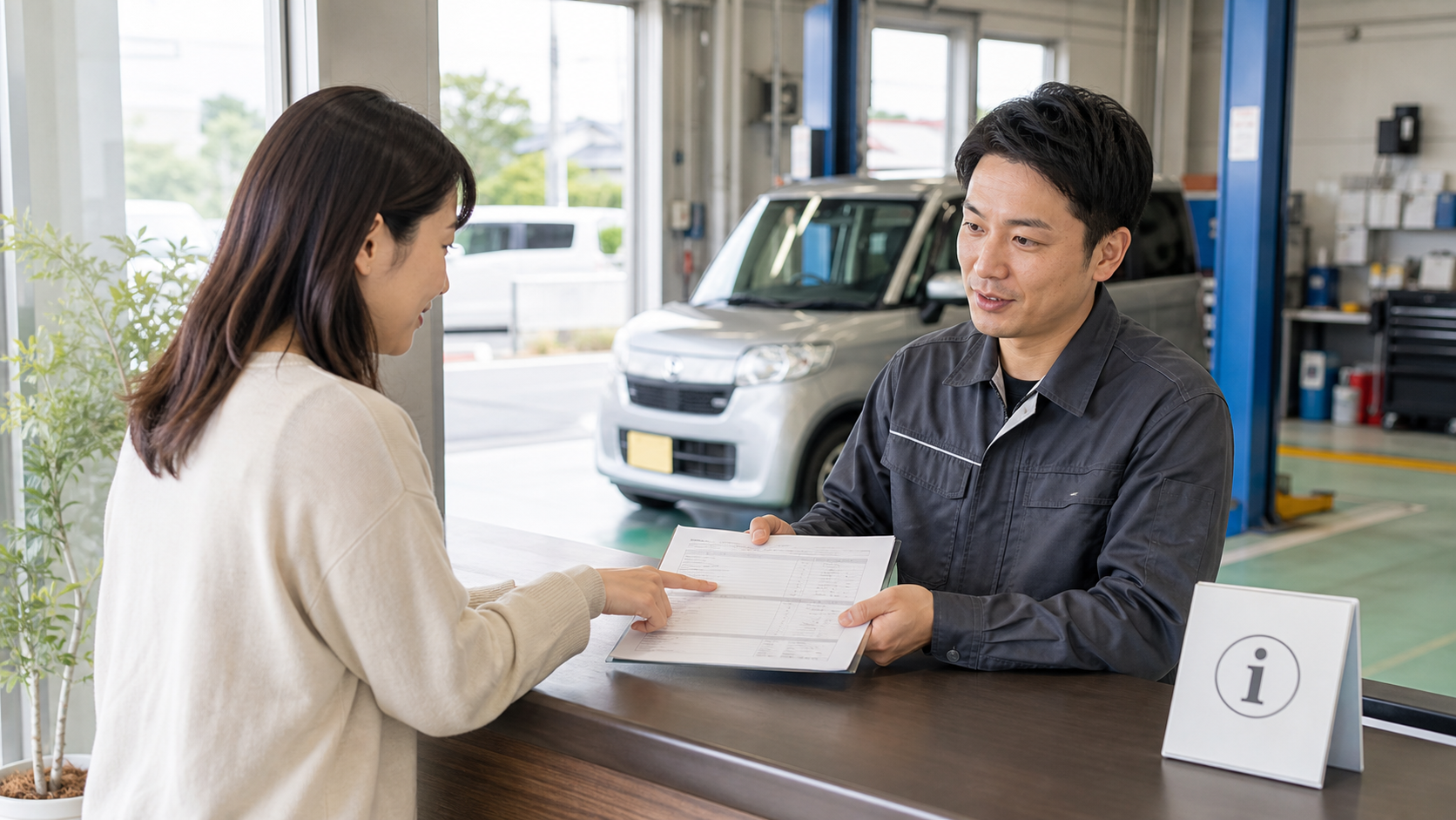 無料見積もりの範囲を整備士へ確認する車の所有者